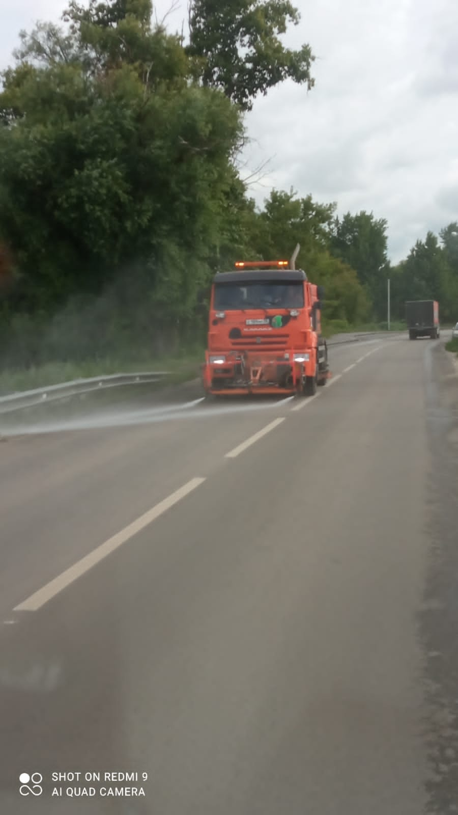 Мойка прилотковой части дороги по ул. Чапаева, Кл. Цеткин