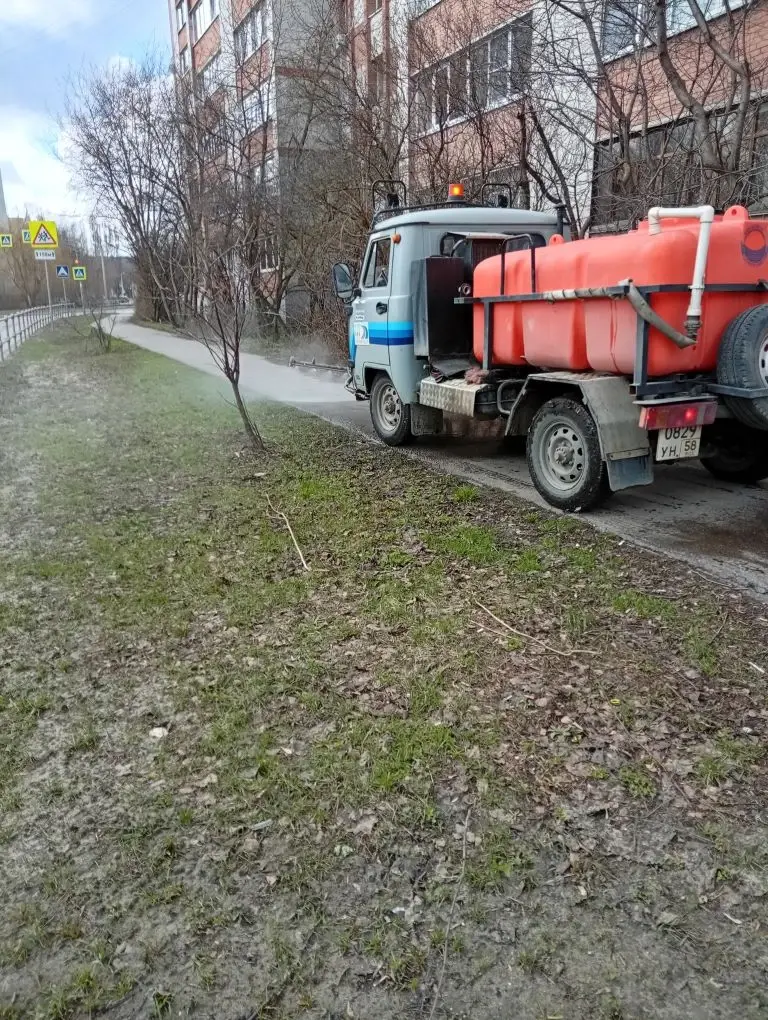 Мойка тротуара по ул. Собинова