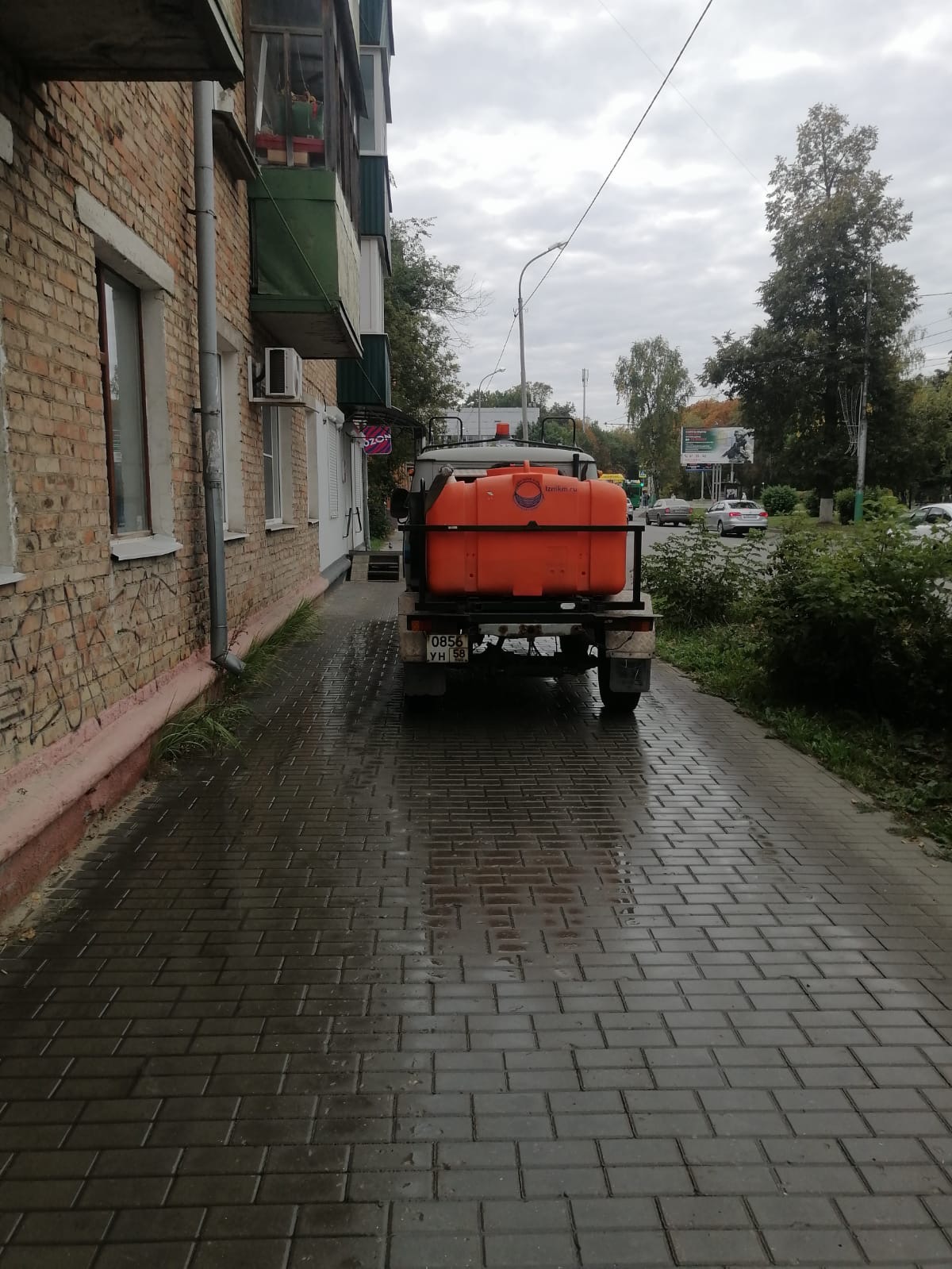 Мойка тротуара по ул. Ленинградская, ул. Попова